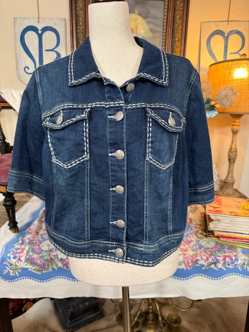 Y2K Lane Bryant Dark Indigo Denim Piece with Contrast Stitching